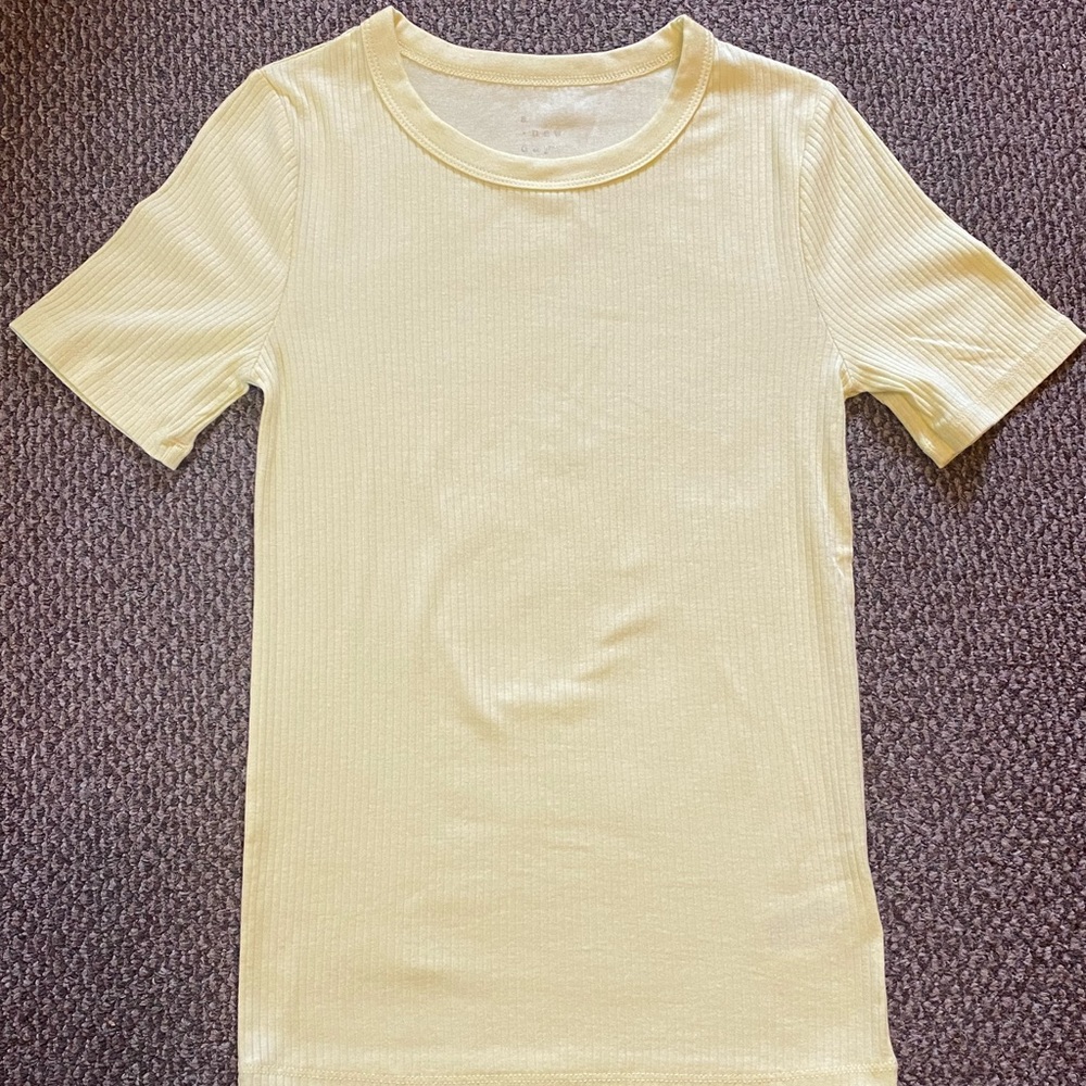 A New Day Yellow Semi Fitted Shirt